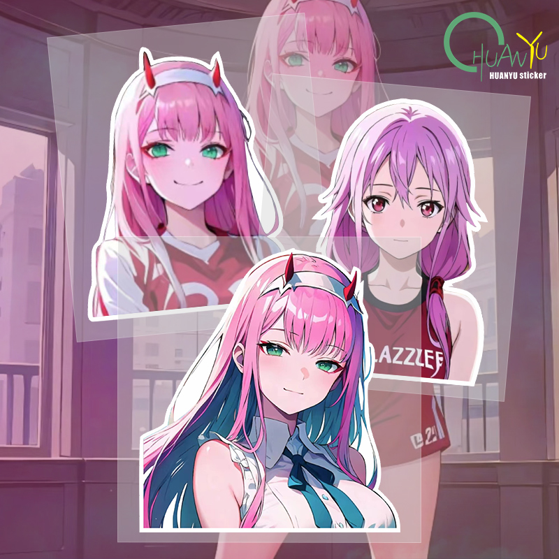 Motorcycle Gear Japan - Creative JDM Japanese Anime Pink Girl