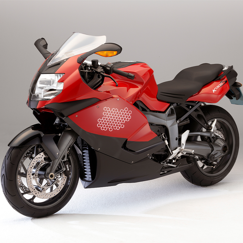 Motorcycle Sticker Honeycomb H - Motorcycle Gear Helmets 评论和价格