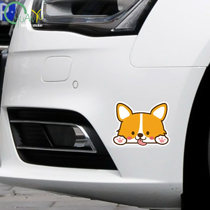 Car Cartoon Car Sticker Corgi  - Motorcycle Gear Helmets 评论和价格