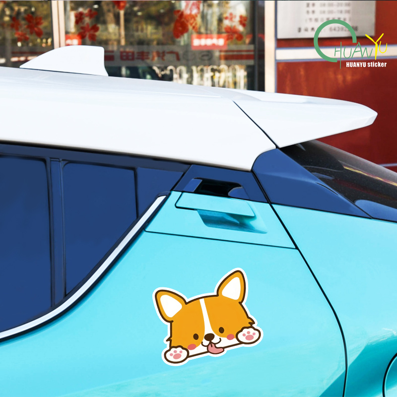 Car Cartoon Car Sticker Corgi  - Motorcycle Gear Helmets 评论和价格
